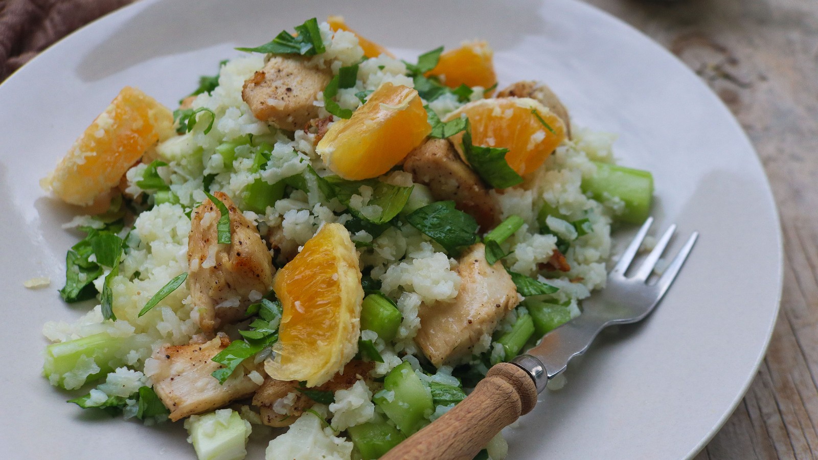Image of Recipe-346-Cauliflower Chicken Salad with Orange and Celery