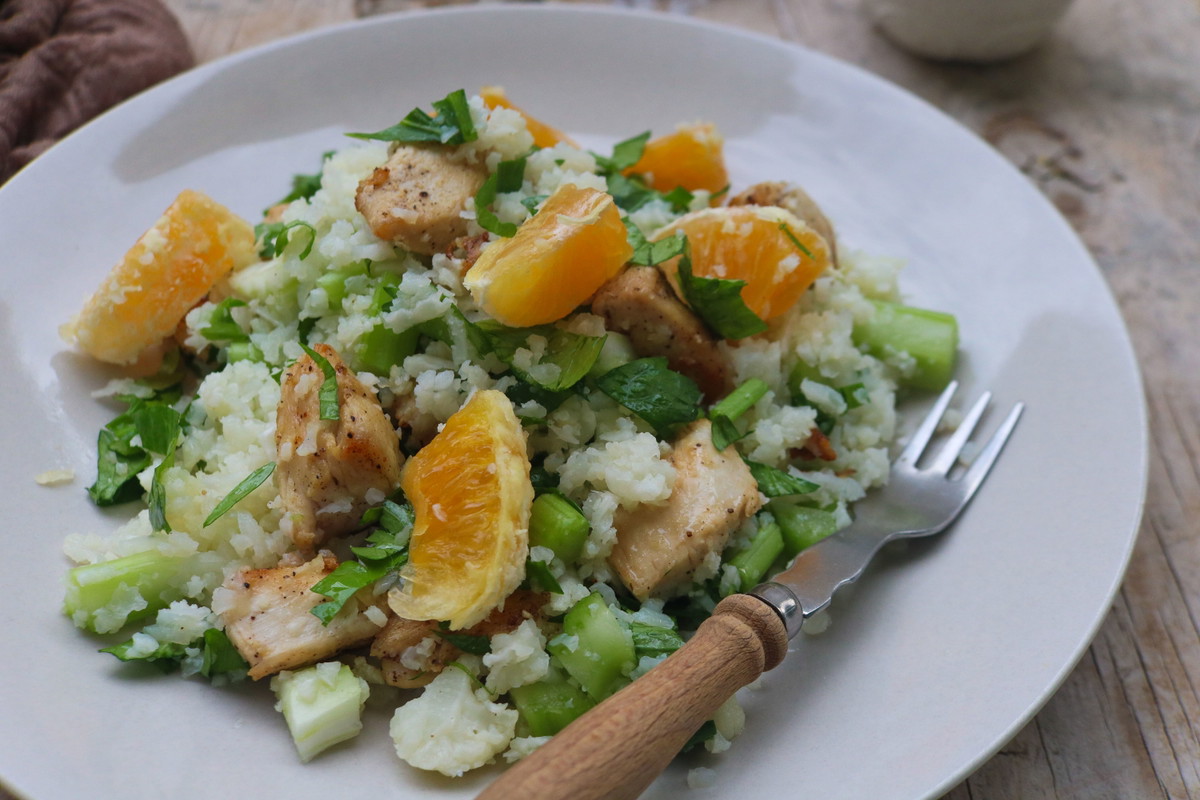 Recipe-346-Cauliflower Chicken Salad with Orange and Celery