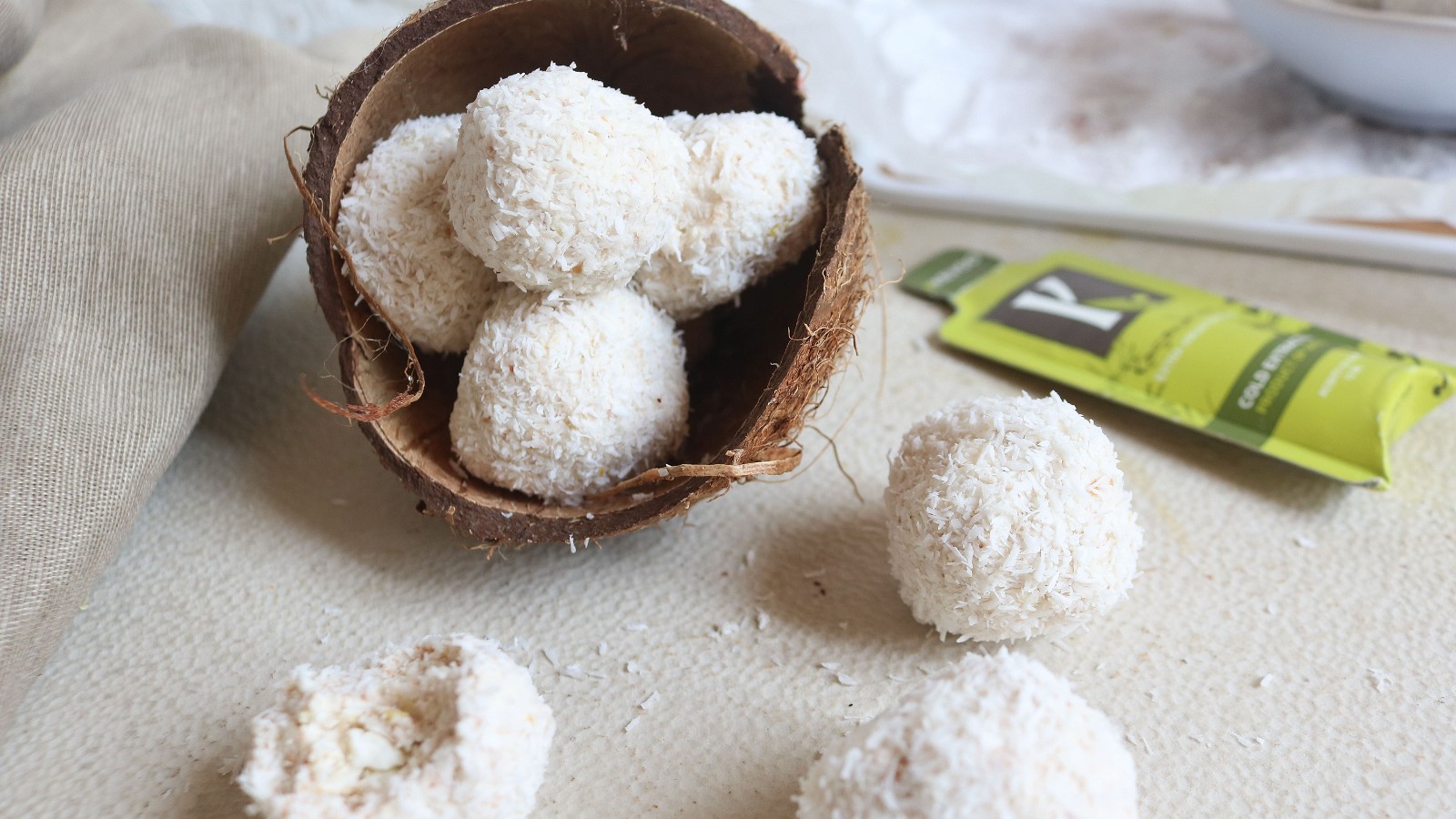 Image of Recipe-349-Lemon Coconut Olive Oil Truffles