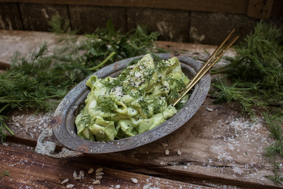 Recipe-60-Zucchini Noodles with Herb Pesto
