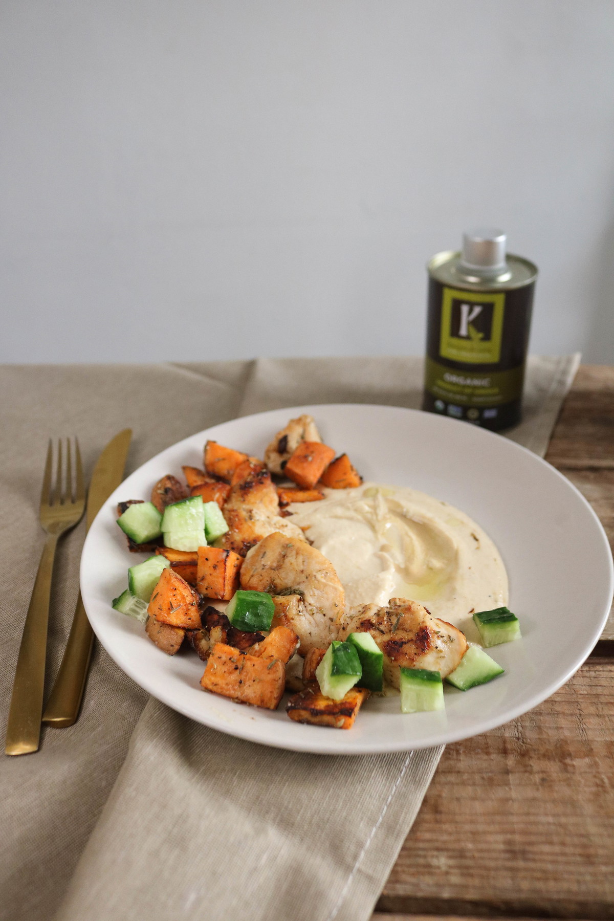 Recipe-99-Chicken on Olive Oil Hummus