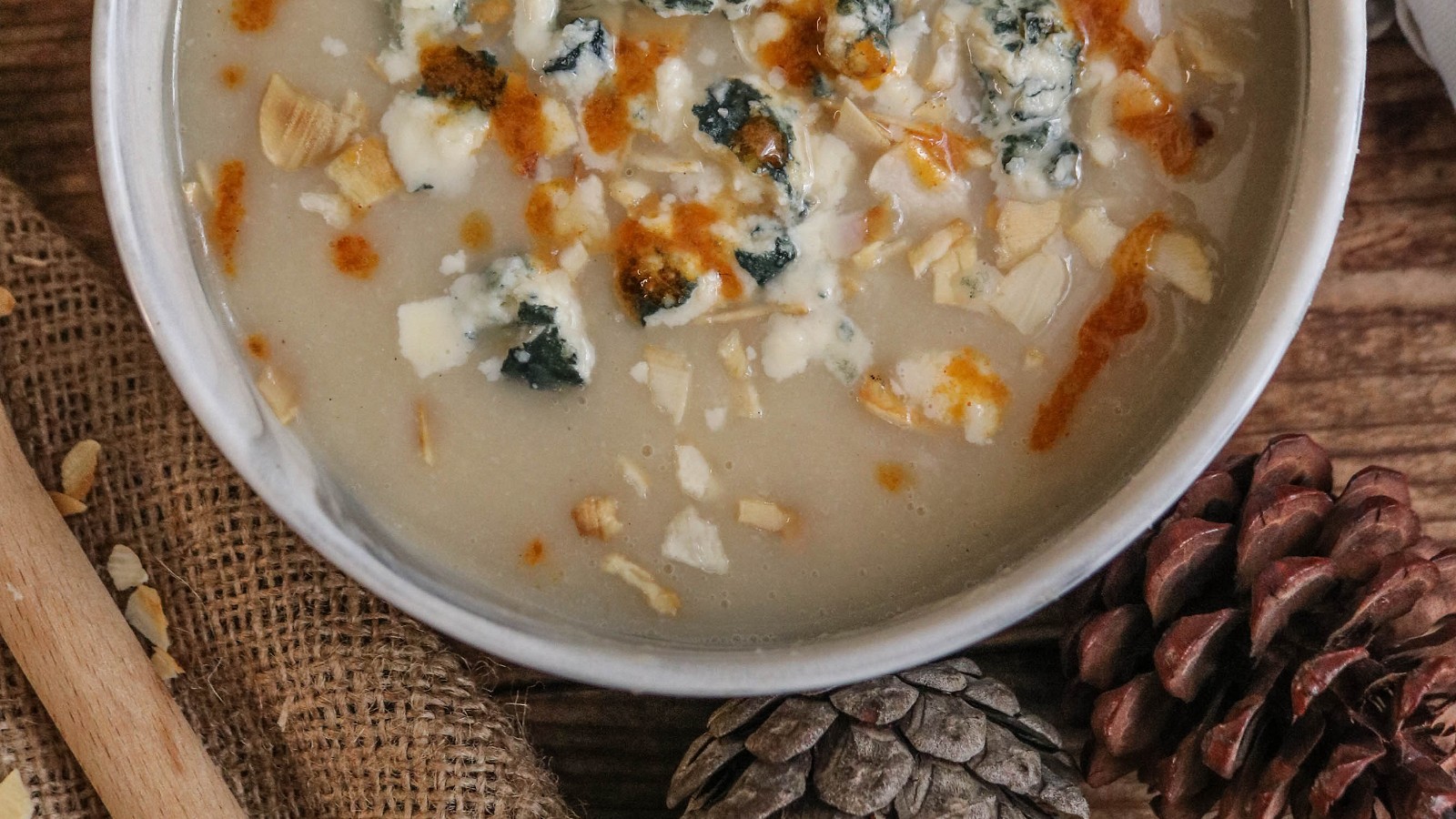 Image of Recipe-135-Cauliflower and Blue Cheese Soup with Toasted Almonds