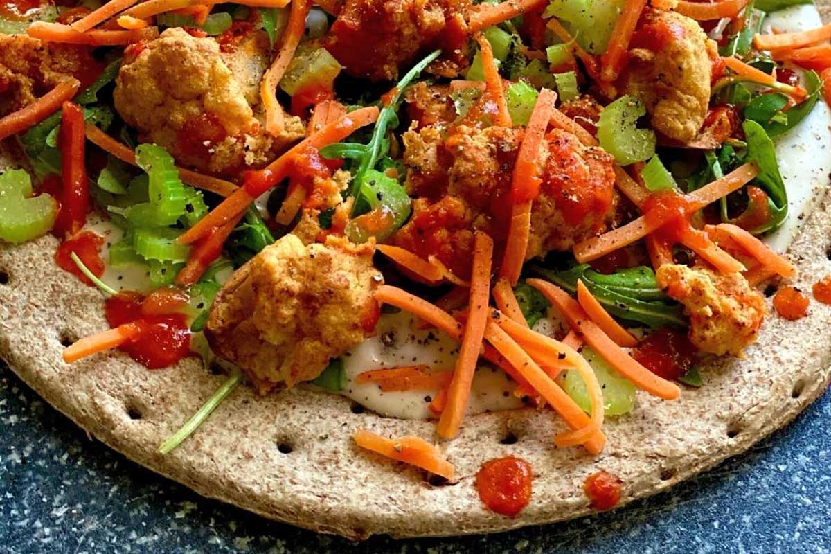 Half-Time Buffalo Cauliflower Wing Pizza