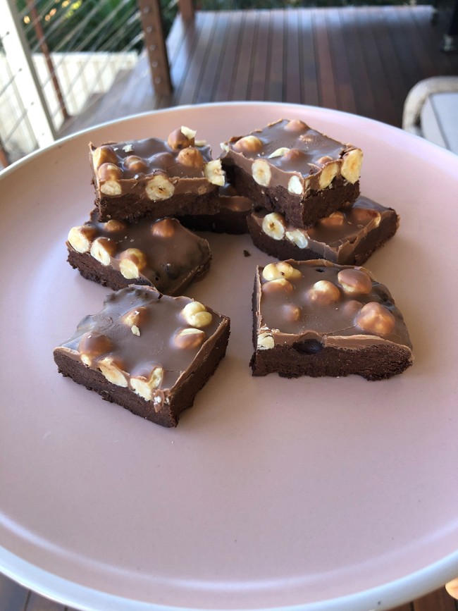 Image of Healthy No-Bake Hazelnut Brownies