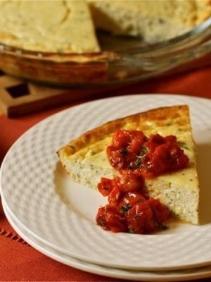 Image of Baked Cottage Cheese with Roasted Grape Tomatoes