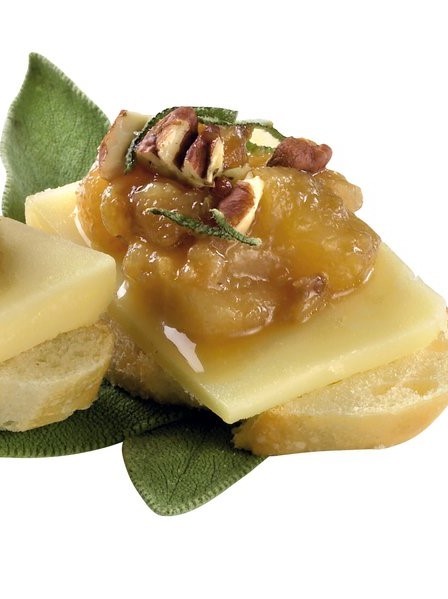 Image of Cheddar and Roasted Pear Canapes