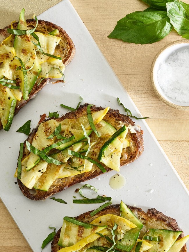 Image of Grilled Zucchini Toasts