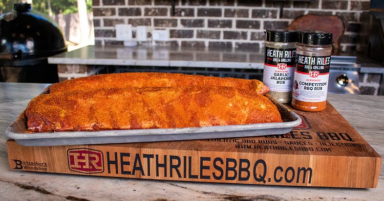 Image of Season both sides of your ribs with Heath Riles BBQ...