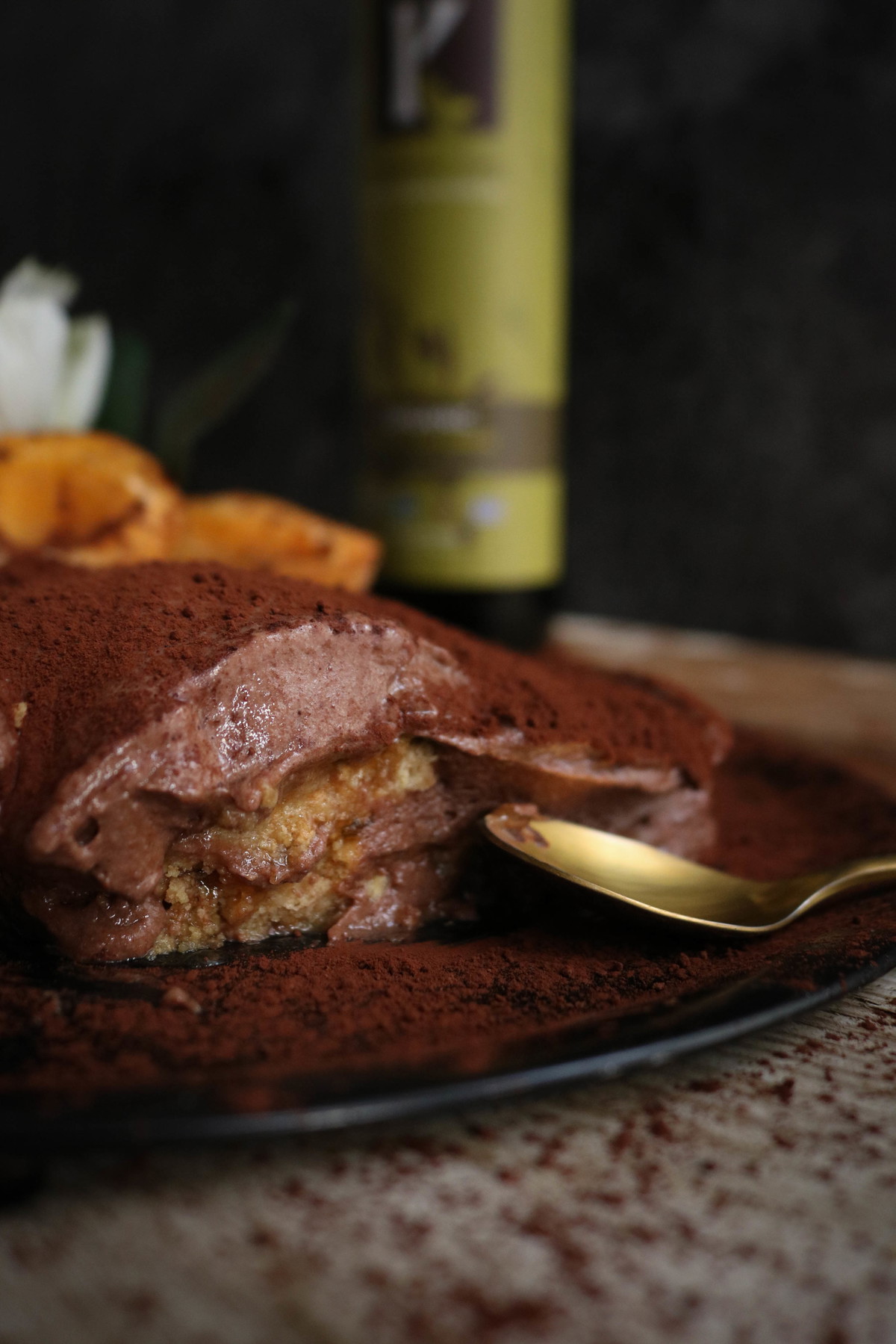 Recipe-132-Chocolate Apricot Olive Oil Cheese Cake