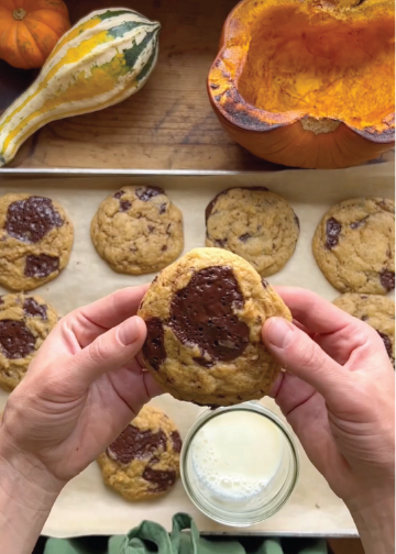 Image of Pumpkin Sourdough Chocolate Chip Cookies