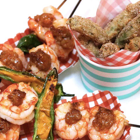 Image of Tequila Shrimp & Chorizo Skewers