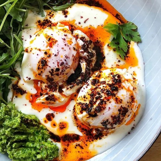 Image of Çilbir-Inspired Eggs