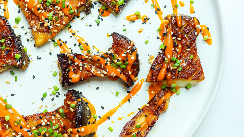 Image of Trumpet Mushrooms & Miso Chili Glaze