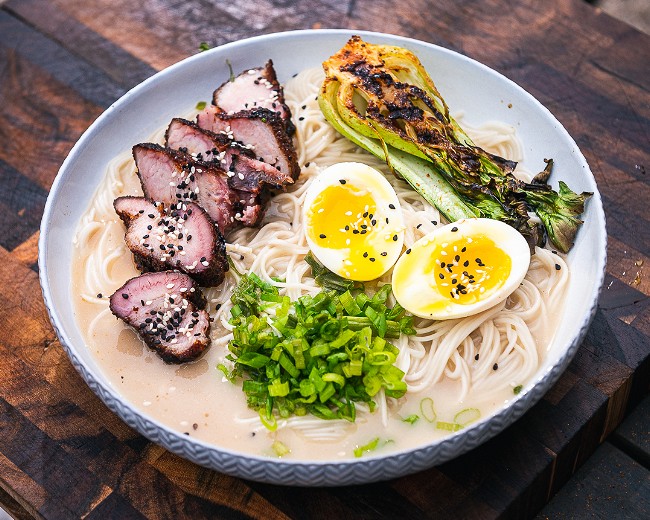 Image of Pork Belly Ramen with Grilled Bok Choy