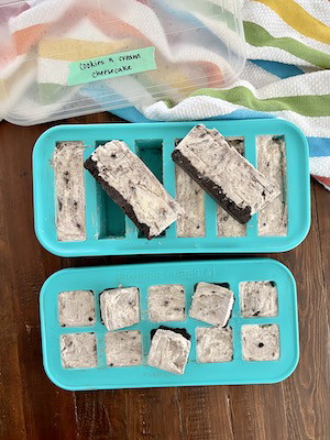 Image of No Bake Cookies and Cream Cheesecake Ice Cream Bars