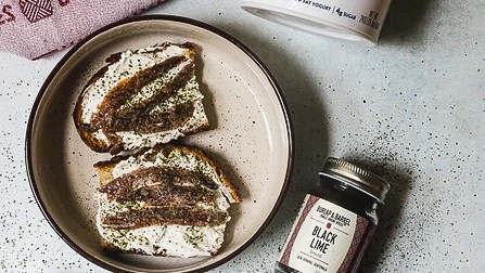 Image of Skyr Toast with Anchovies and Wild Icelandic Kelp