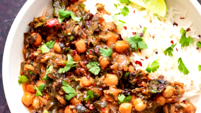 Image of Chana Saag (chickpeas and spinach)