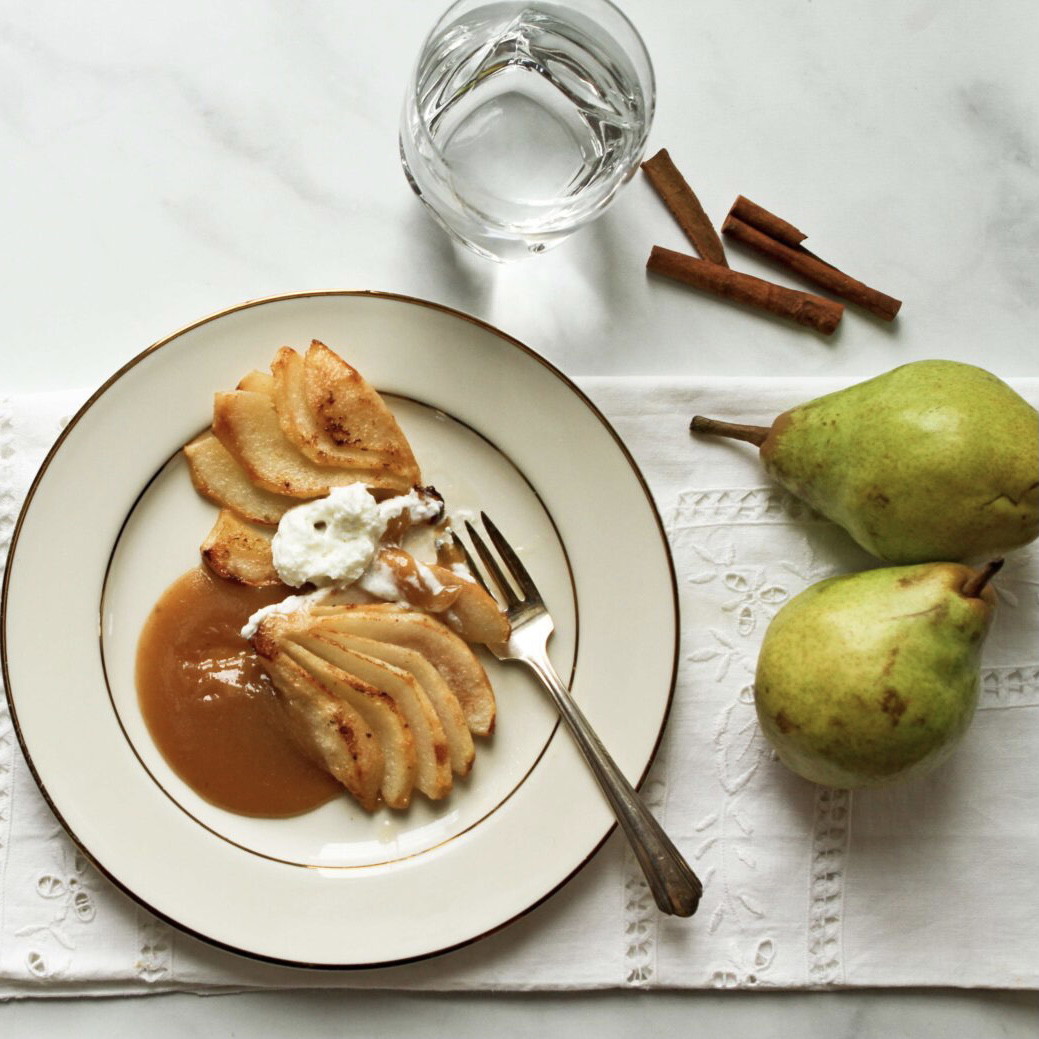 Roasted Pears with Royal Cinnamon Maple Caramel
