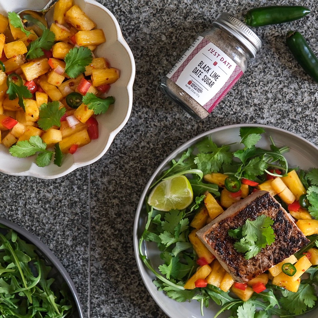 Image of Seared Spice-Crusted Fish & Spicy Pineapple Salsa