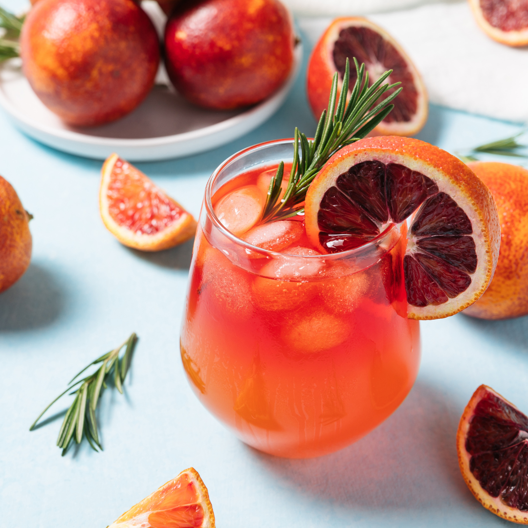 Spiced Blood Orange Whiskey Smash