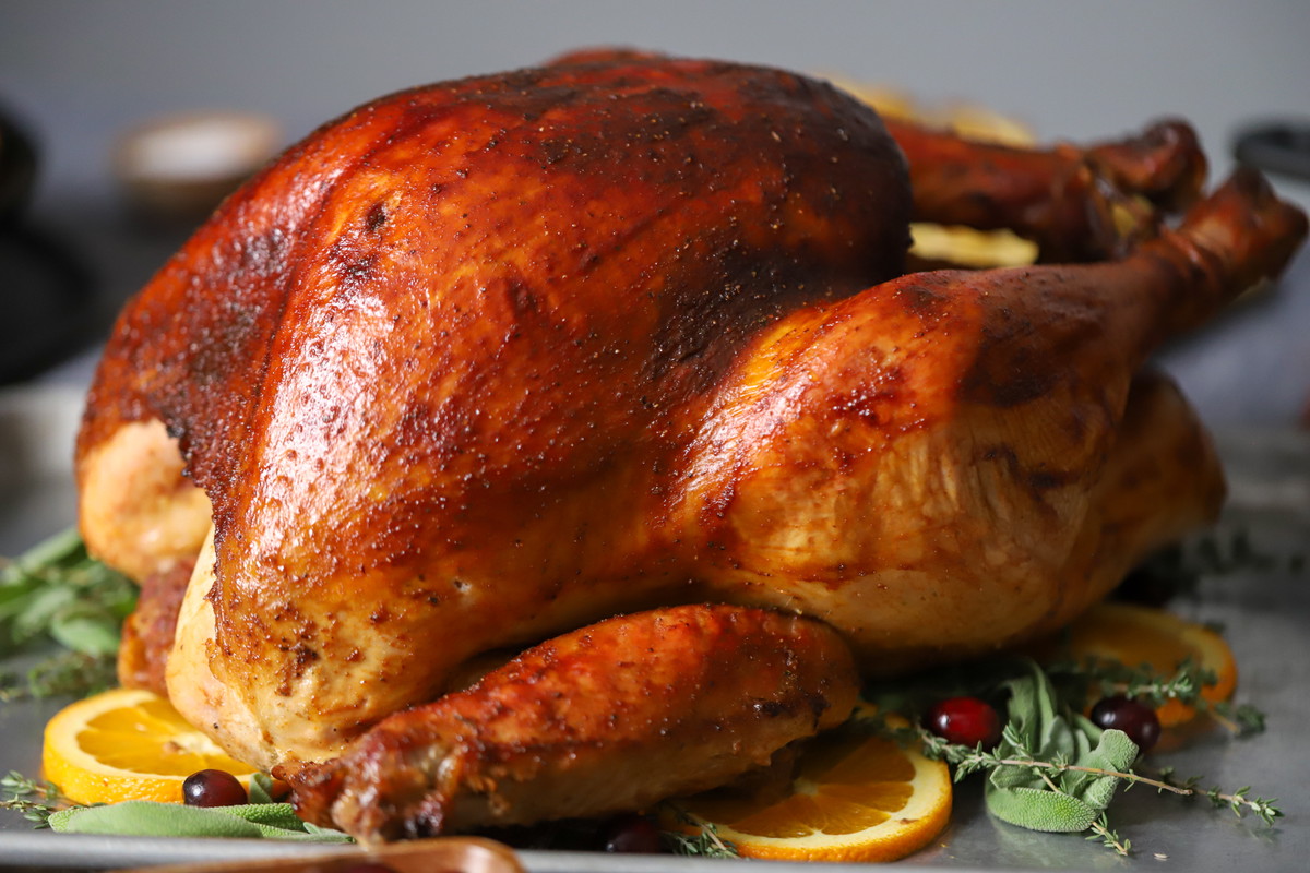 BBQ Bacon Rubbed Turkey