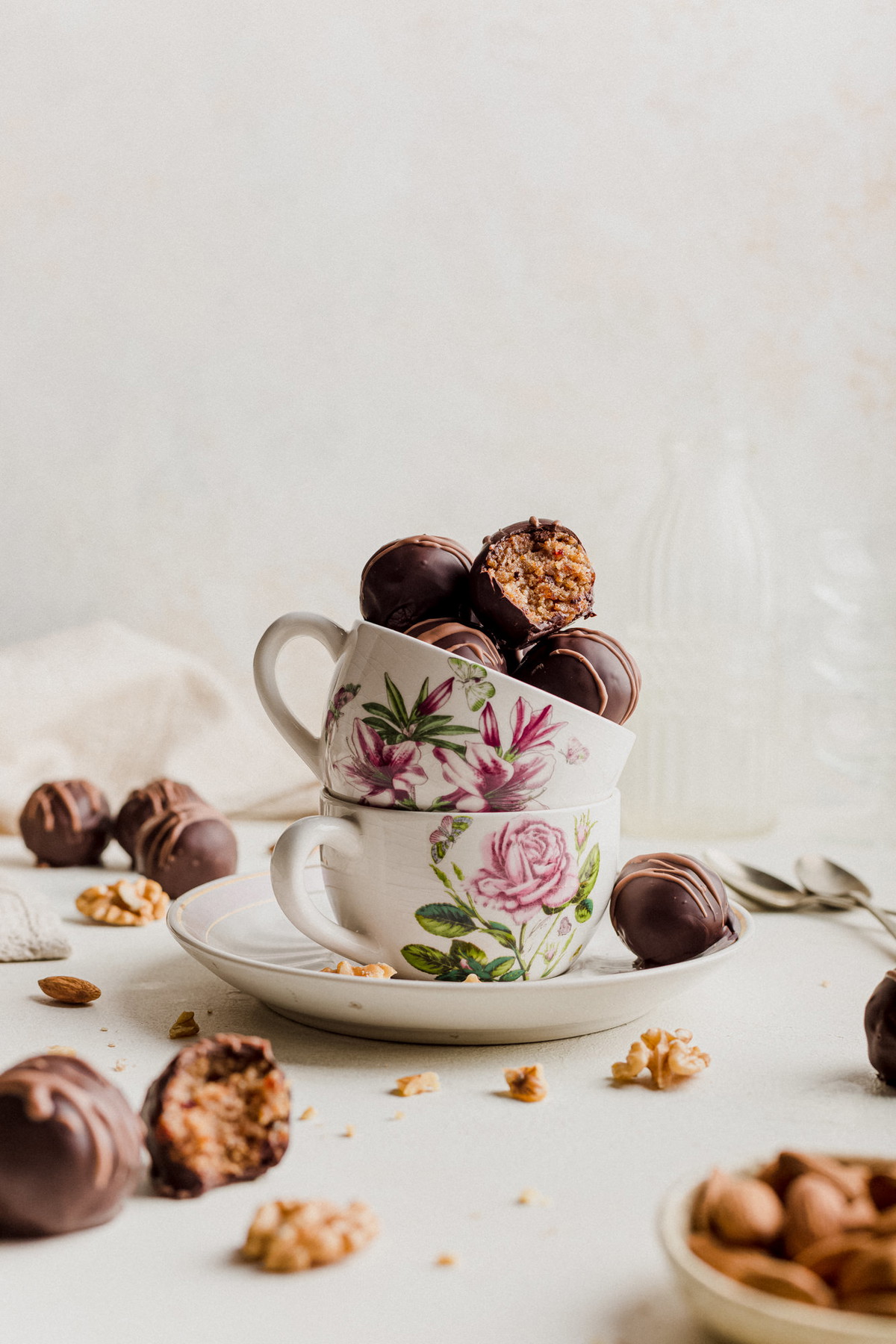 Bolitas proteicas de nueces y almendras