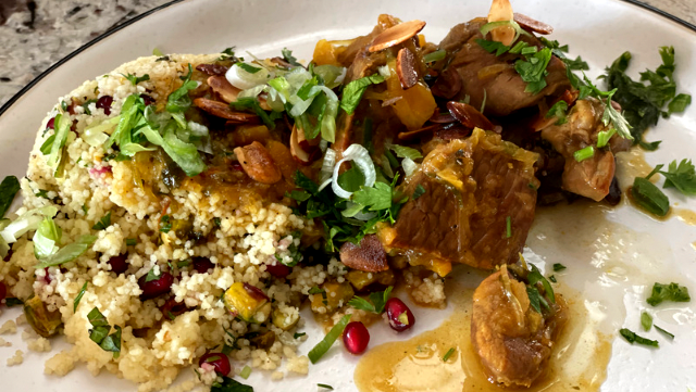 Image of Lamb Tagine with Apricots and Toasted Almonds 