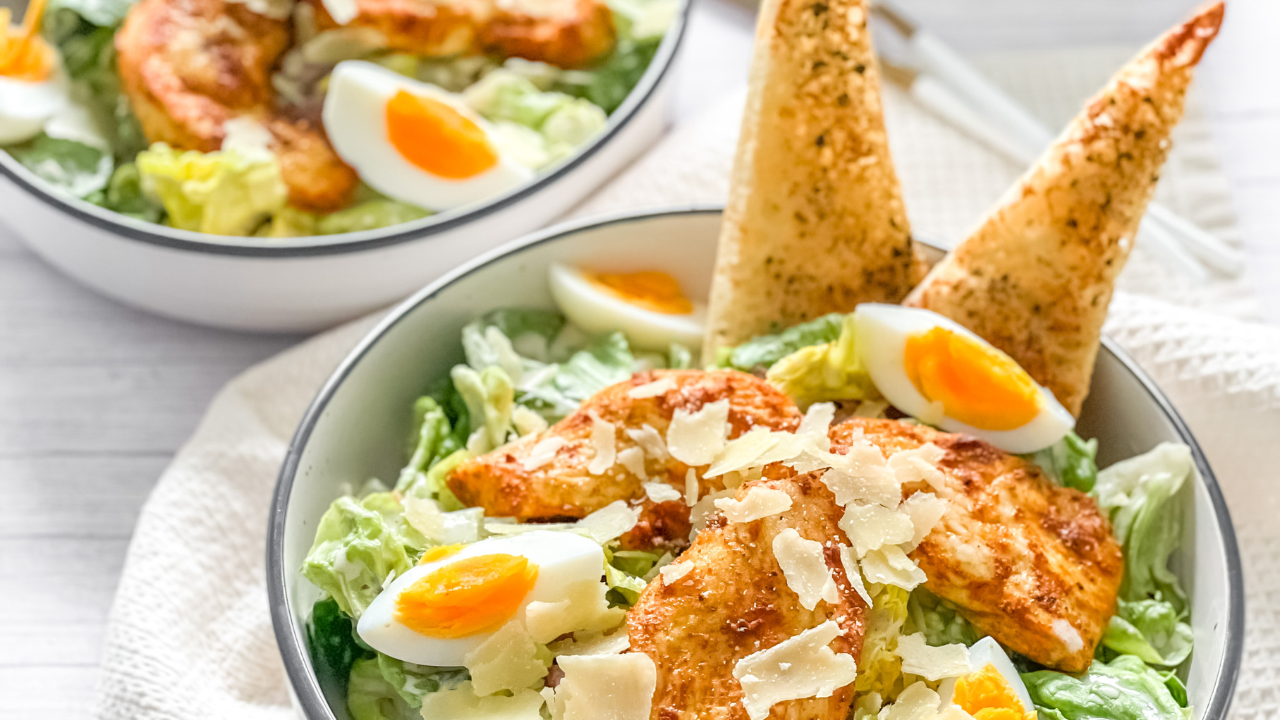 Image of Healthier Moroccan Chicken Caesar Salad