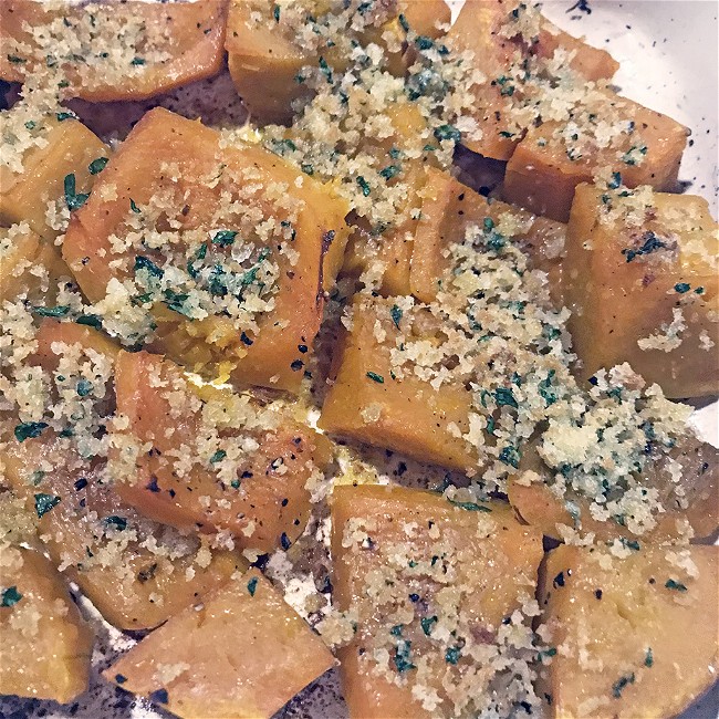 Image of Honeynut Squash with Garlic Parmesan Crumbs