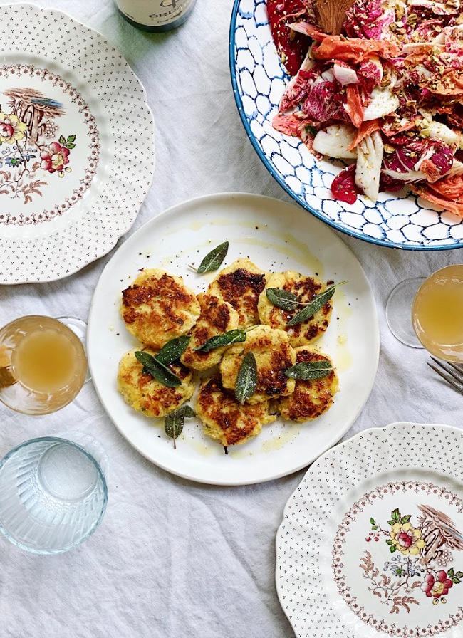Image of Spaghetti Squash Cakes with Fried Sage