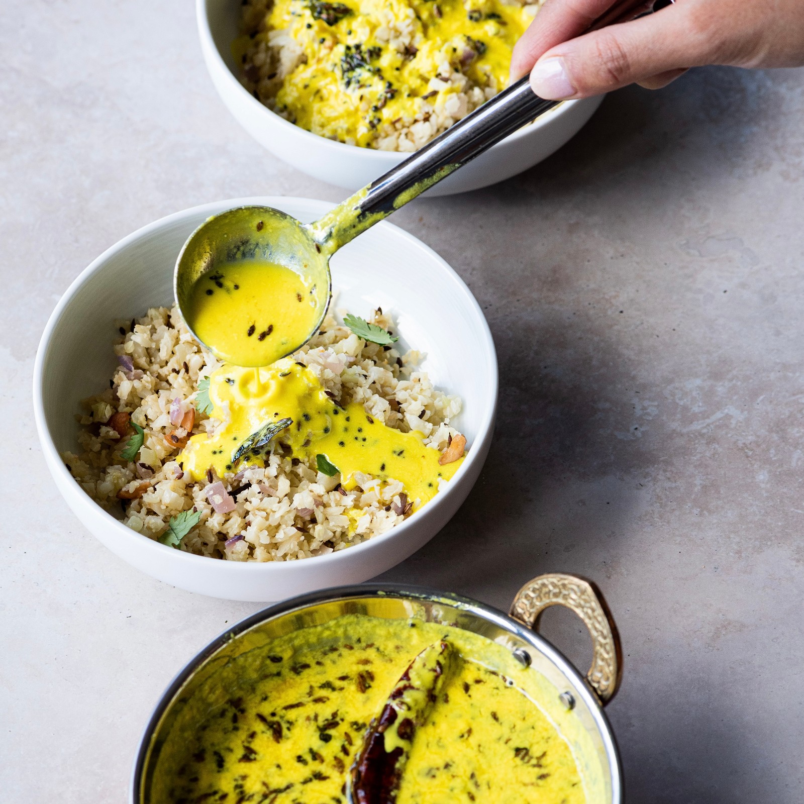 Image of Kadhi with Jeera Rice