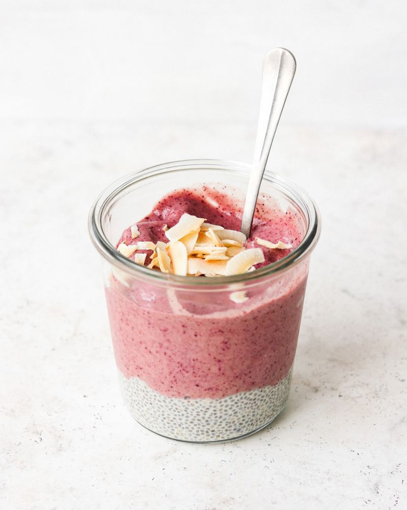 Elderberry Nice Cream and Chia Pudding