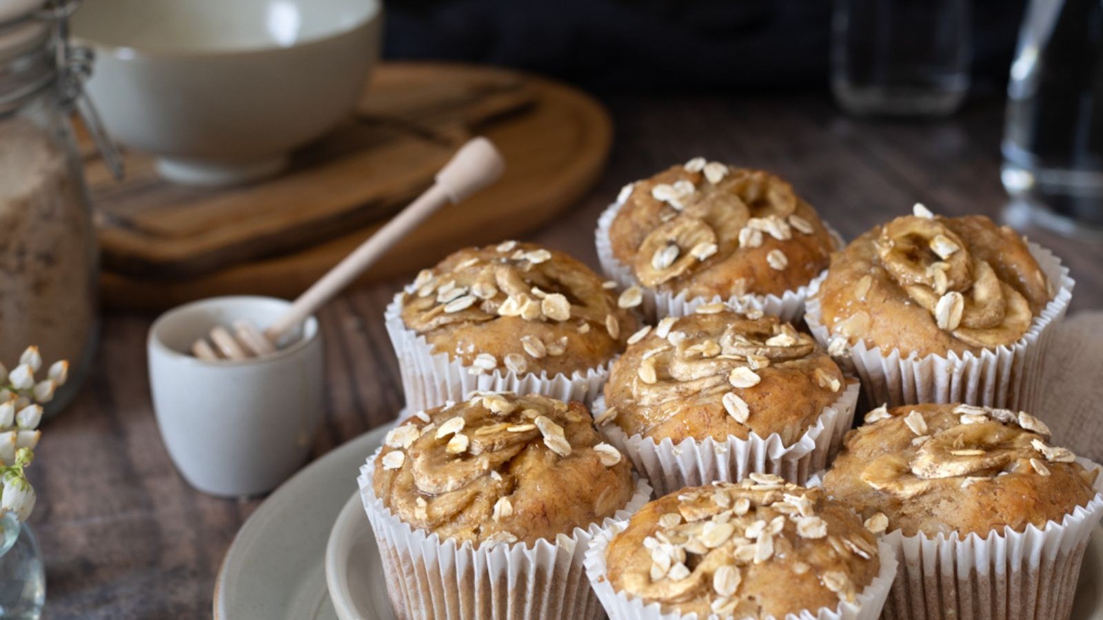 Image of Banana, Oat & Honey Muffins