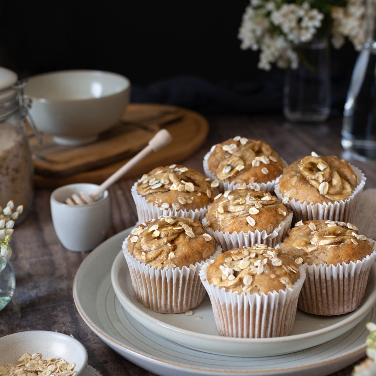 Banana, Oat & Honey Muffins