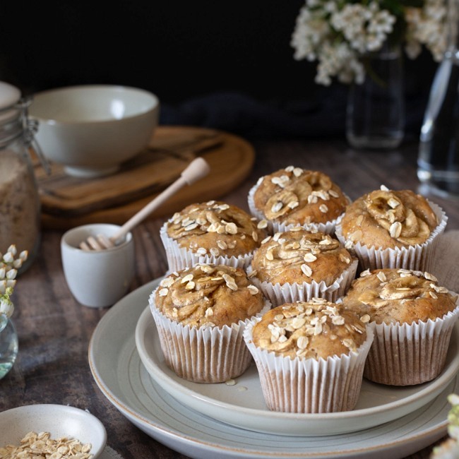 Image of Banana, Oat & Honey Muffins