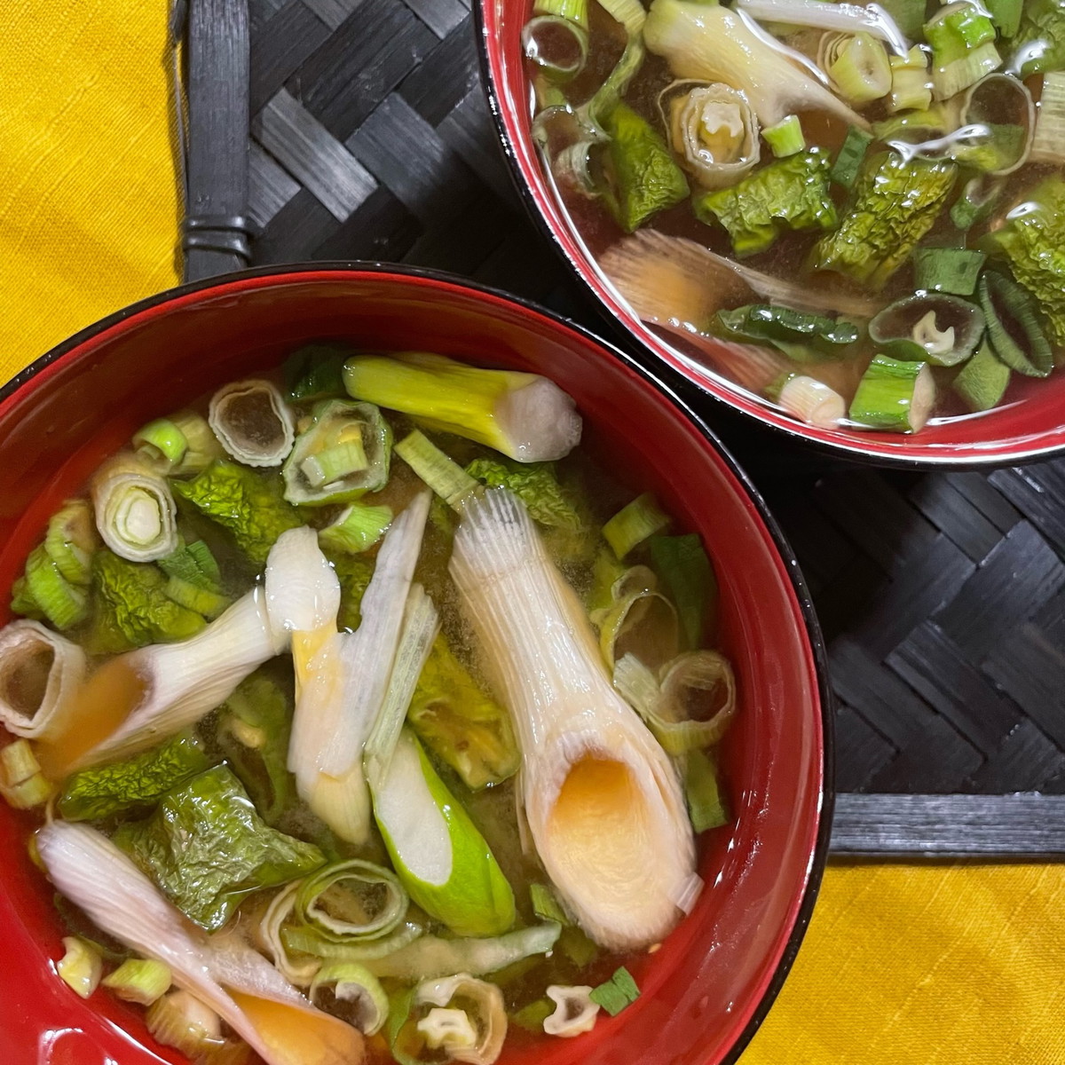 乾燥野菜で作るお味噌汁