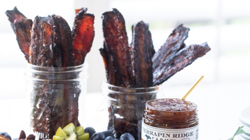 Image of Apple Maple Candied Bacon strips