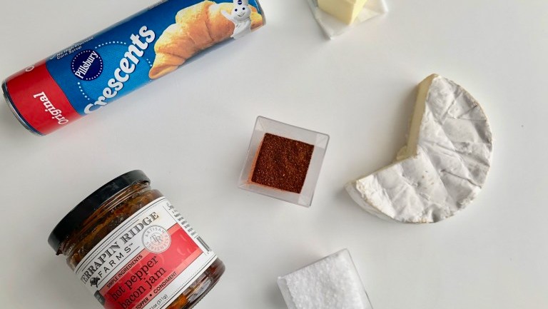 Image of Baked Brie Croissants with Bacon Jam