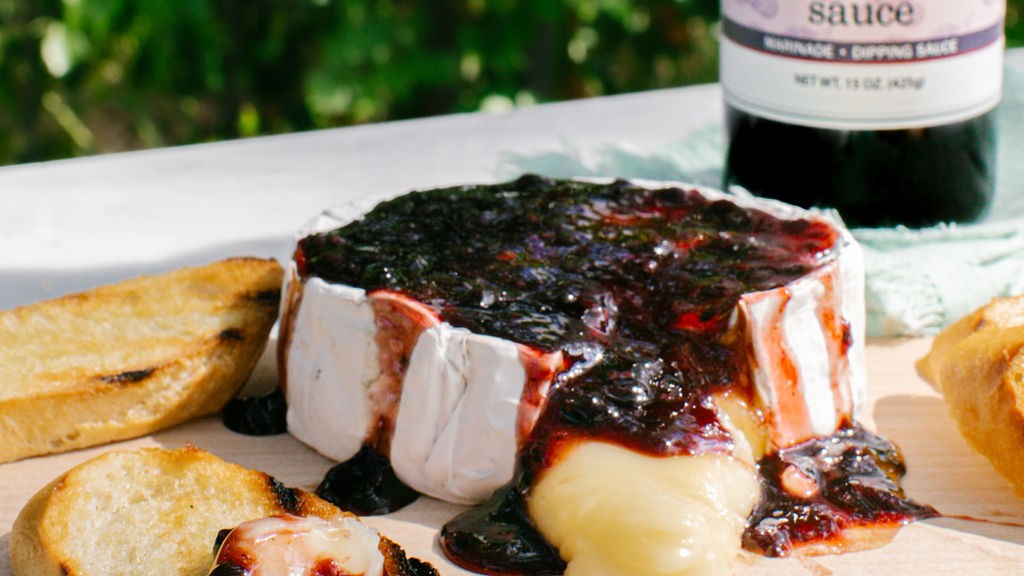 Image of Blackberry Chipotle Grilled Planked Brie