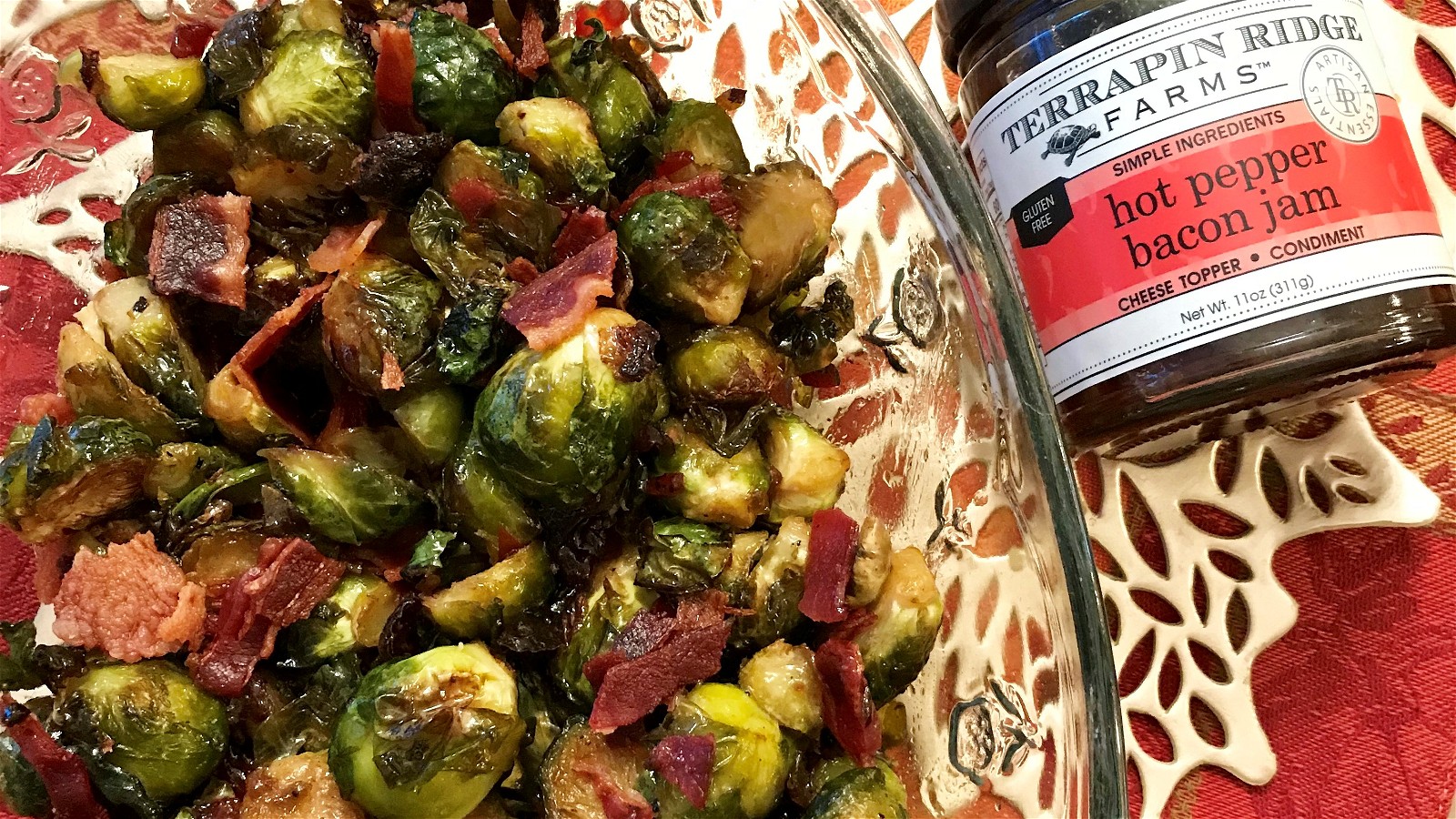 Image of Brussel Sprouts with the BEST Bacon Jam
