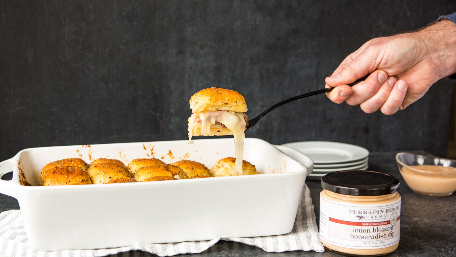 Image of Cheesy Corned Beef Sliders