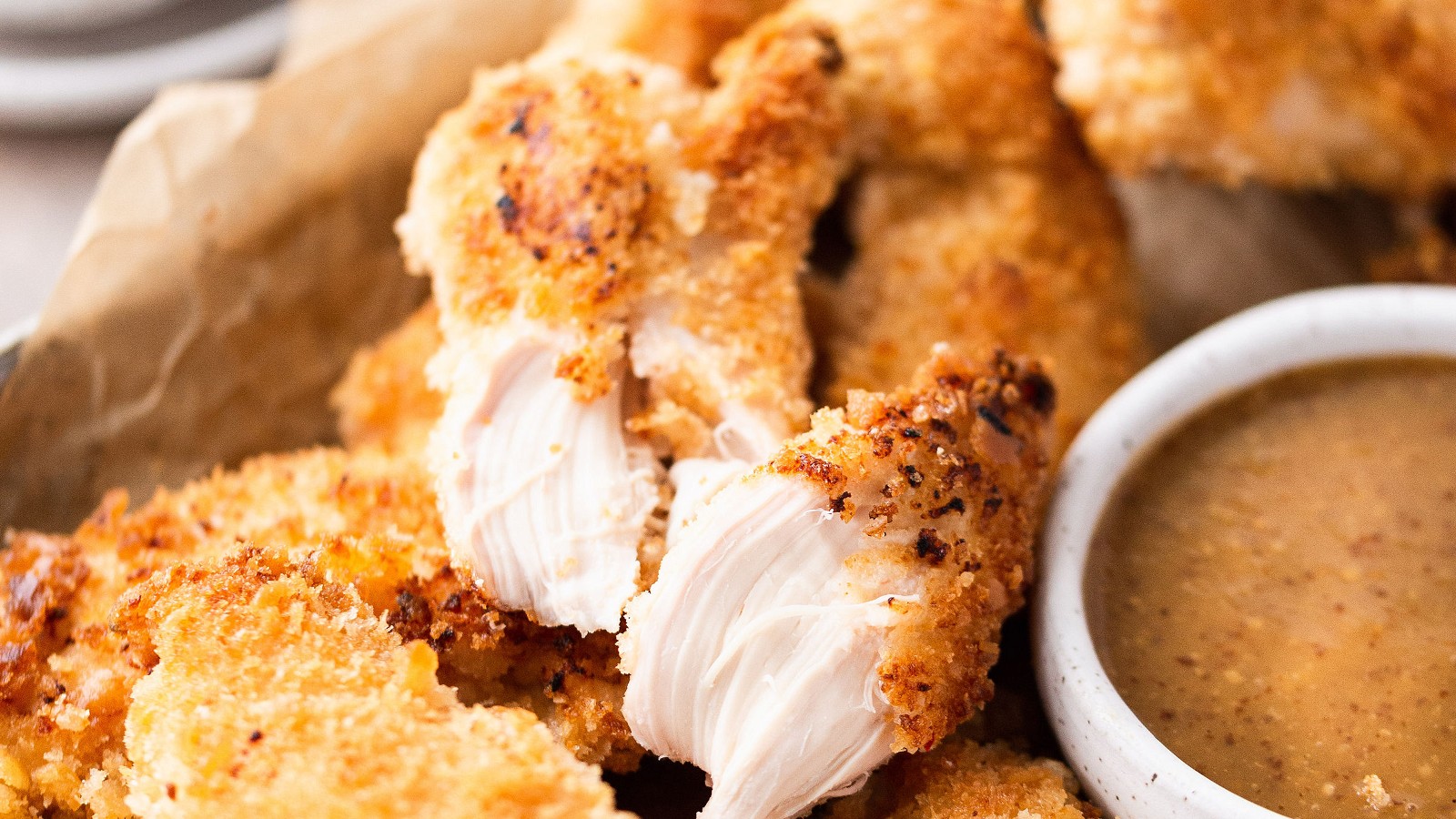 Image of Cracker Crust Chicken Fingers with Champagne Garlic Honey Mustard