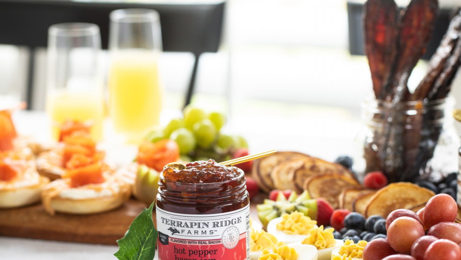 Image of Hot Pepper Bacon Jam Deviled Eggs