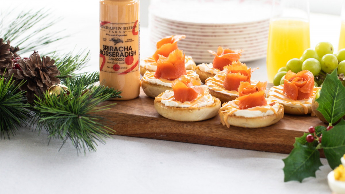 Image of Mini Lox Bagels with Sriracha