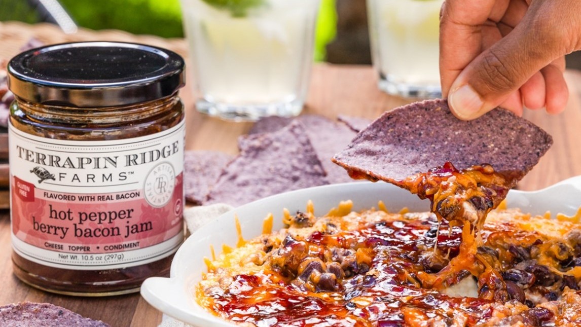 Image of Southwest Dip with Hot Pepper Berry Bacon Jam
