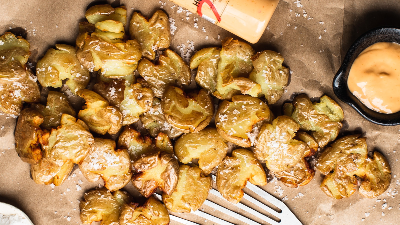Image of Sriracha Horseradish Crispy Smashed Potatoes