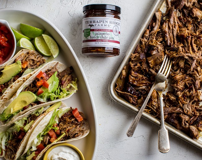 Image of Jalapeno Hatch Chile Pork Tacos