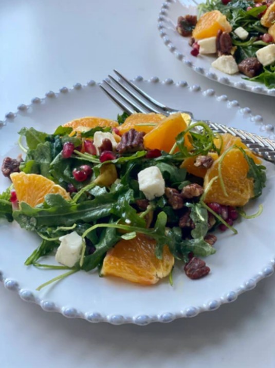 Image of Arugula Salad with Orange and Spiced Pecans