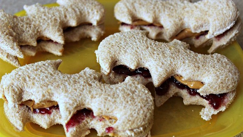 Image of Bat Peanut Butter And Jelly Sandwiches