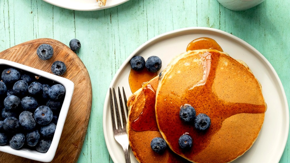 Image of Blueberry Flax Pancakes